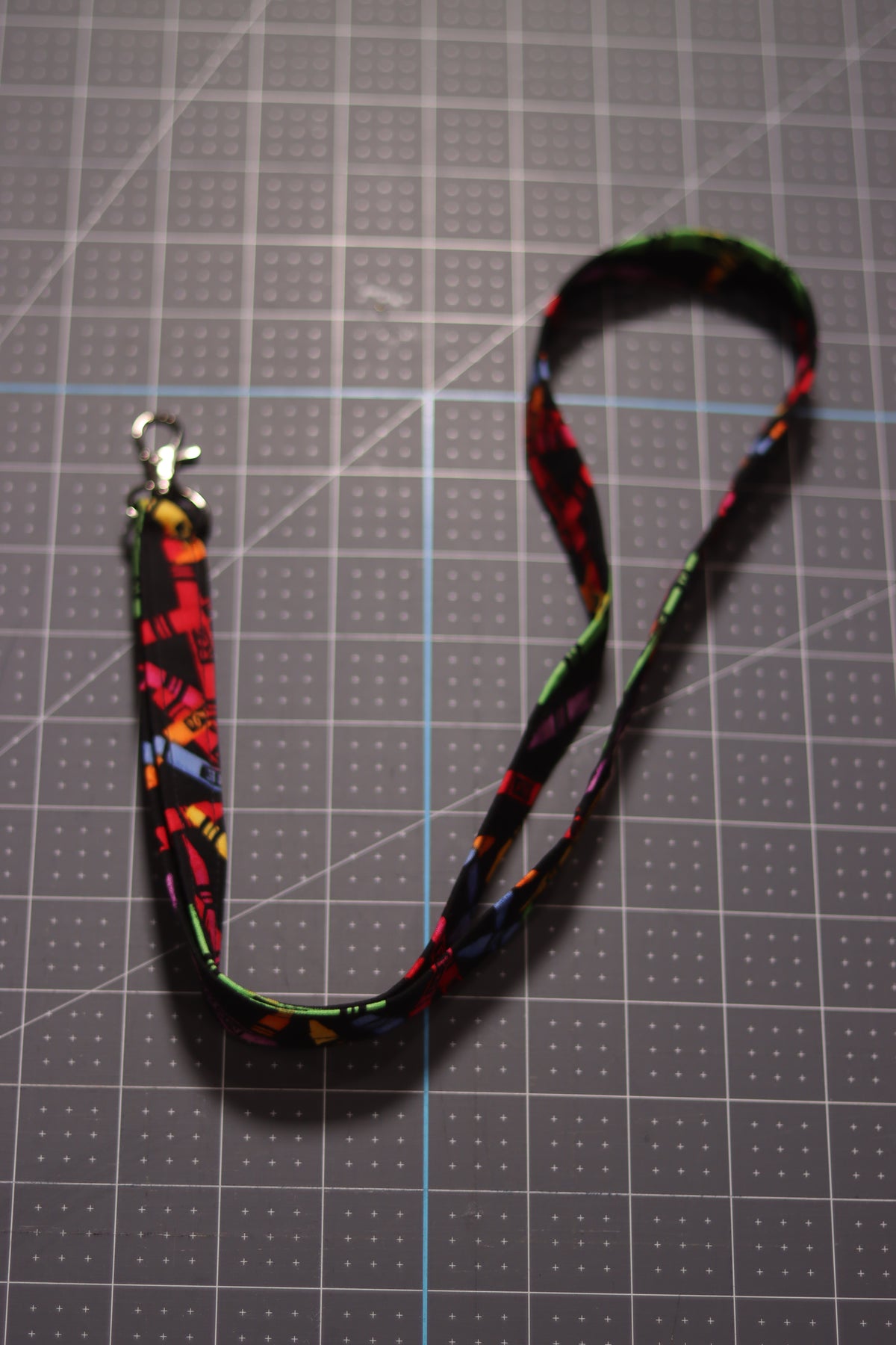 IMPERFECT - Multicolor Crayons on Black Lanyard